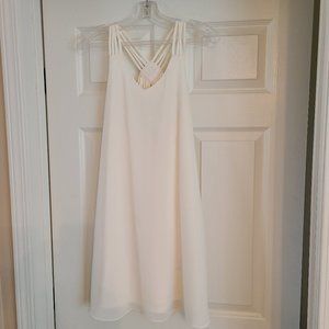 Ivory colored crepe Dress, Flowy Fabric